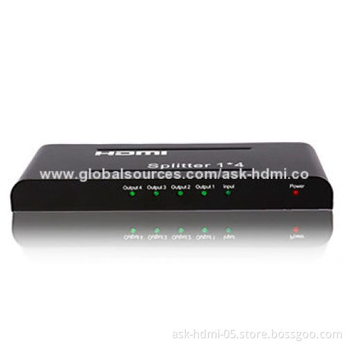 1x4 HDMI Splitter, Need 5V DC/2A Power Supply